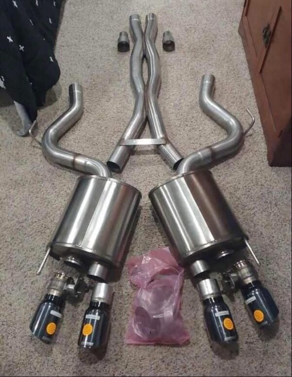 2018-2021 Mustang GT Corsa Extreme Active Exhaust with Black Tips - Image 4
