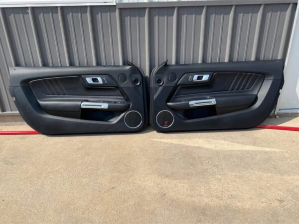 2018-2022 Mustang GT V6 EcoBoost LH RH Premium Leather Insert Door Panels Pair