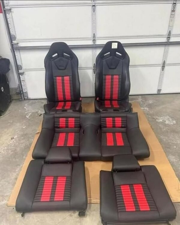11-14 GT500 Red Stripe Recaro Seats fronts and rears.