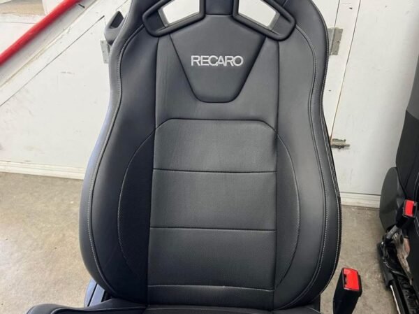 2015-2017 Mustang GT Black Leather Recaro Seats Front Rear - Image 8