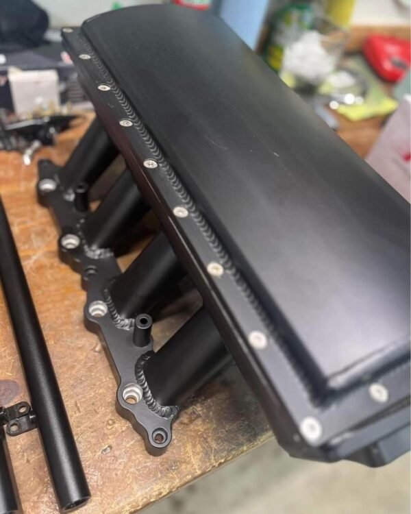 SNIPER EFI FABRICATED RACE SERIES INTAKE MANIFOLD - 2011-14 FORD 5.0L COYOTE -BLACK - Image 5