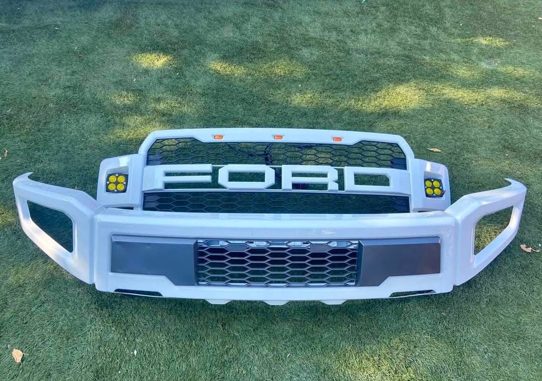 "2017 Ford F-150 Raptor White Pearl Grille & Bumper Kit"