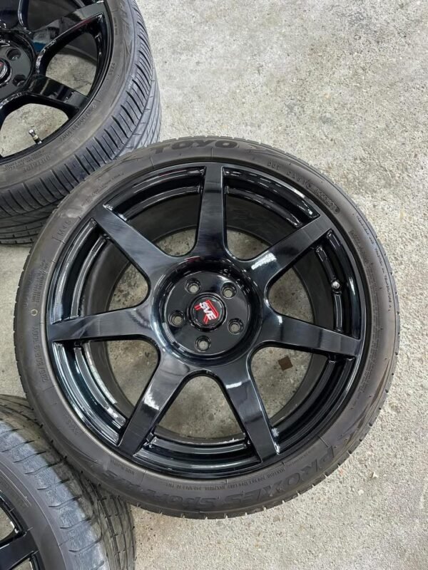 19x10 SVE GT350R replica wheels. 305/30r19 Pirelli P-Zeros on the rear. 295/30r19 Toyo prices on the front. - Image 5