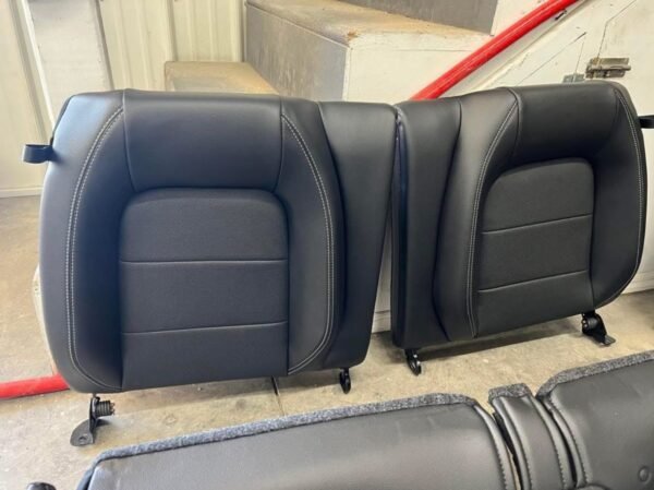 2015-2017 Mustang GT Black Leather Recaro Seats Front Rear - Image 4