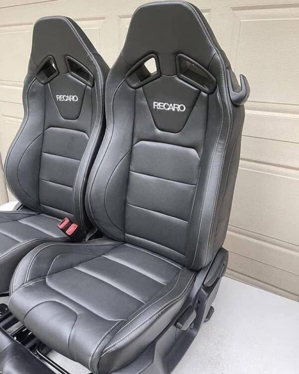 FORD MUSTANG OEM RECARO BLACK LEATHER SEATS - Image 3