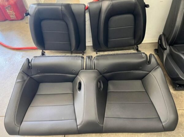 2015-2017 Mustang GT Black Leather Recaro Seats Front Rear - Image 3