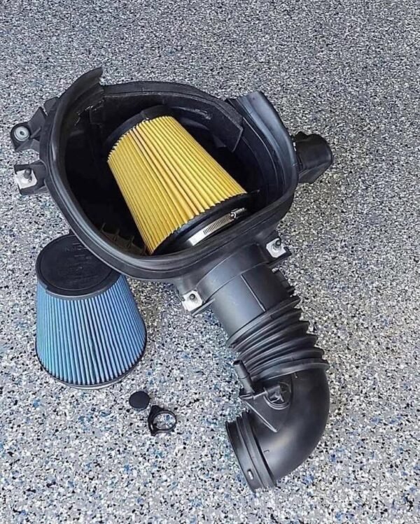 Ford Performance GT 350 Cold Air Intake, including a second blue air filter.