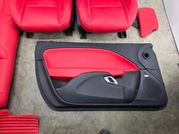 Dodge Challenger R/T Shaker 15-23 Custom Red Interior Leather Door Panel Seats - Image 5