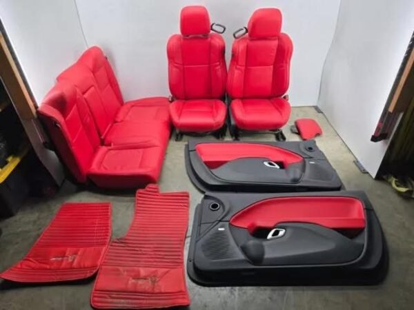 Dodge Challenger R/T Shaker 15-23 Custom Red Interior Leather Door Panel Seats