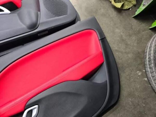 Dodge Challenger R/T Shaker 15-23 Custom Red Interior Leather Door Panel Seats - Image 3
