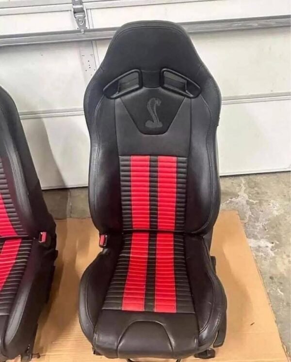 2012 Shelby GT500 red stripe Recaro front seats and matching rear seat. - Image 7