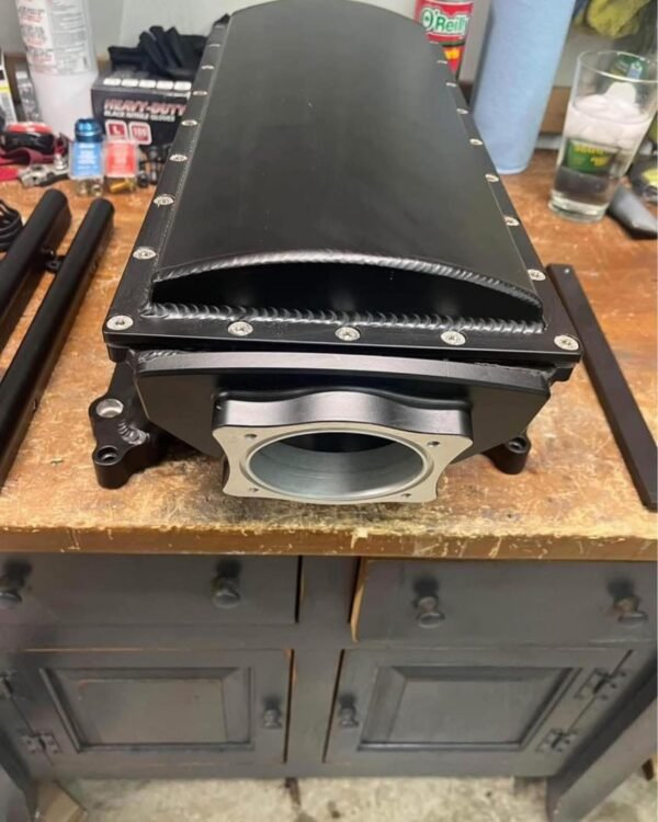 SNIPER EFI FABRICATED RACE SERIES INTAKE MANIFOLD - 2011-14 FORD 5.0L COYOTE -BLACK