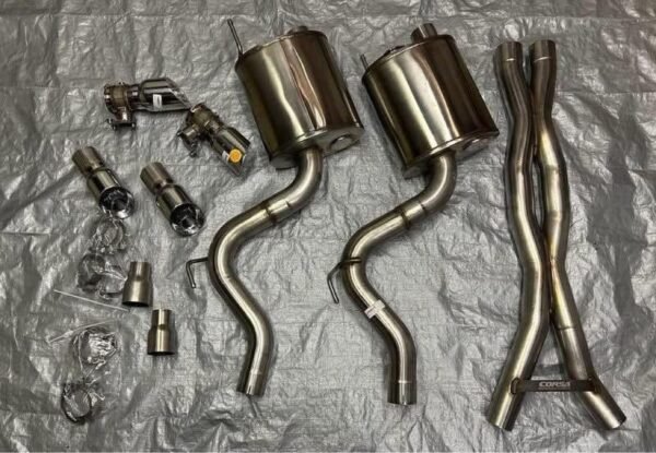 Corsa Xtreme X-pipe catback with adjustable valves for 18-24 GT.