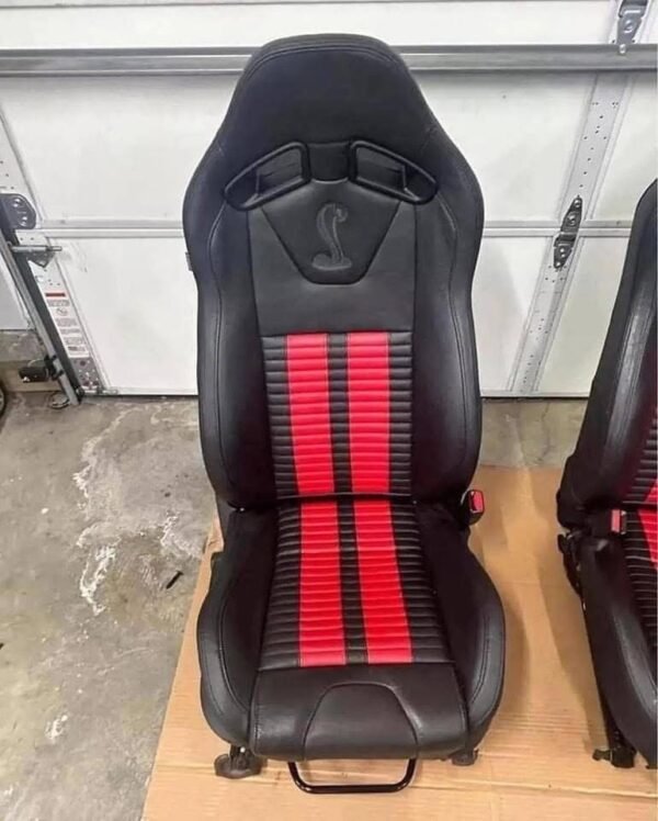 2012 Shelby GT500 red stripe Recaro front seats and matching rear seat. - Image 4