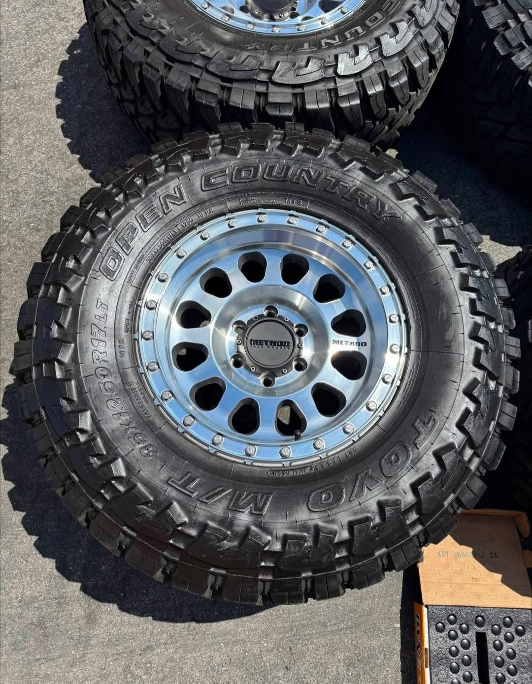 Method MR315 Machined 17x9 Wheels with -12 Offset* - *35" Toyo Open Country MTs (Mud-Terrains) with 95% Tread Life* - Image 2