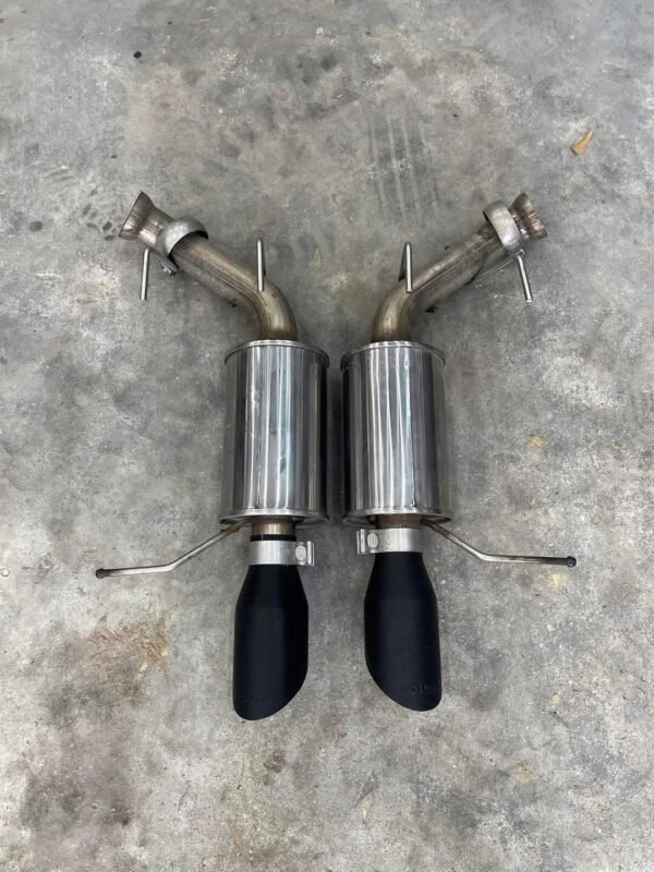 Mustang GT Roush black tip axlebacks.