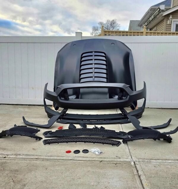 Ford Mustang front Bumper Hood set GT500 Shelby style facelift body kit for 2015-2017 - Image 3