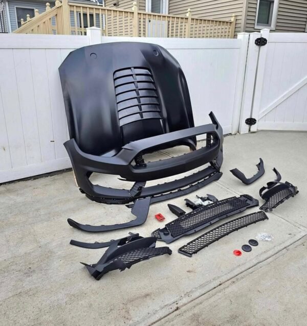 Ford Mustang front Bumper Hood set GT500 Shelby style facelift body kit for 2015-2017 - Image 7