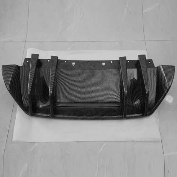 S650 Carbon Fiber BLCK Rear Bumper Diffuser Spoiler For Ford Mustang GT S650 24+