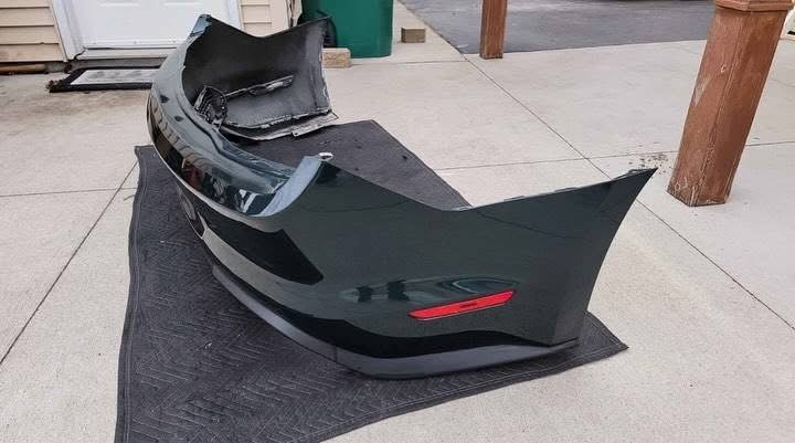 2018-2023 Ford Mustang GT Bullitt Rear Bumper Cover Sensors Dark Highland Green. - Image 4