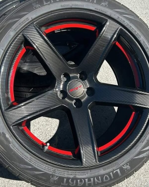 Dodge Charger Hellcat Carbon Fiber dip wheels with tires. - Image 3