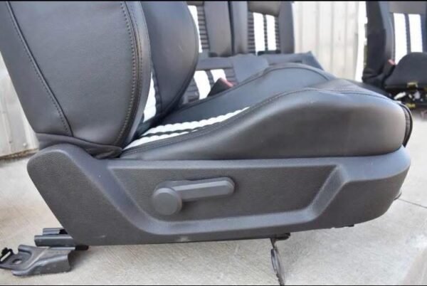 2012 FORD MUSTANG GT500 OEM RECARO BLACK & WHITE LEATHER PERFORMANCE SEATS COBRA 🐍 - Image 9