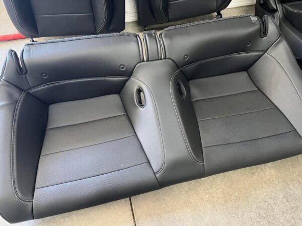 2015-2017 Mustang GT Black Leather Recaro Seats Front Rear - Image 5