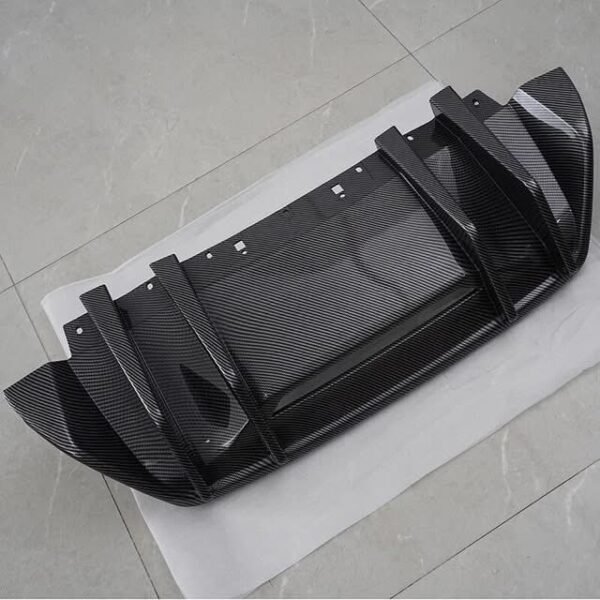 S650 Carbon Fiber BLCK Rear Bumper Diffuser Spoiler For Ford Mustang GT S650 24+ - Image 2