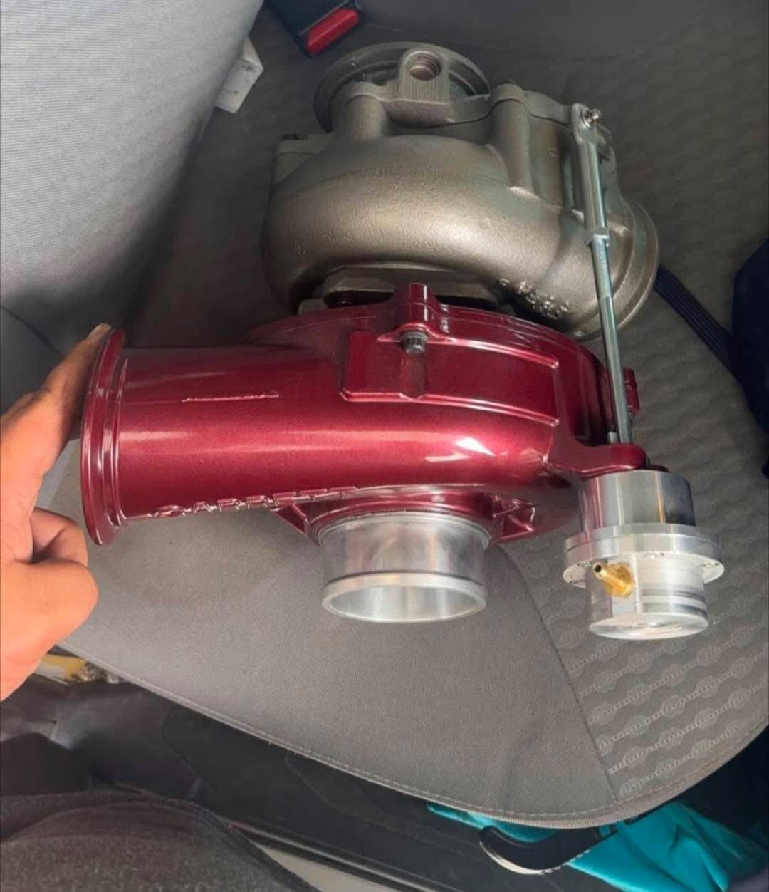 "Stage 1.5 Garrett Turbo for 99-03 7.3 Powerstroke - Red Powder Coat" - Image 4