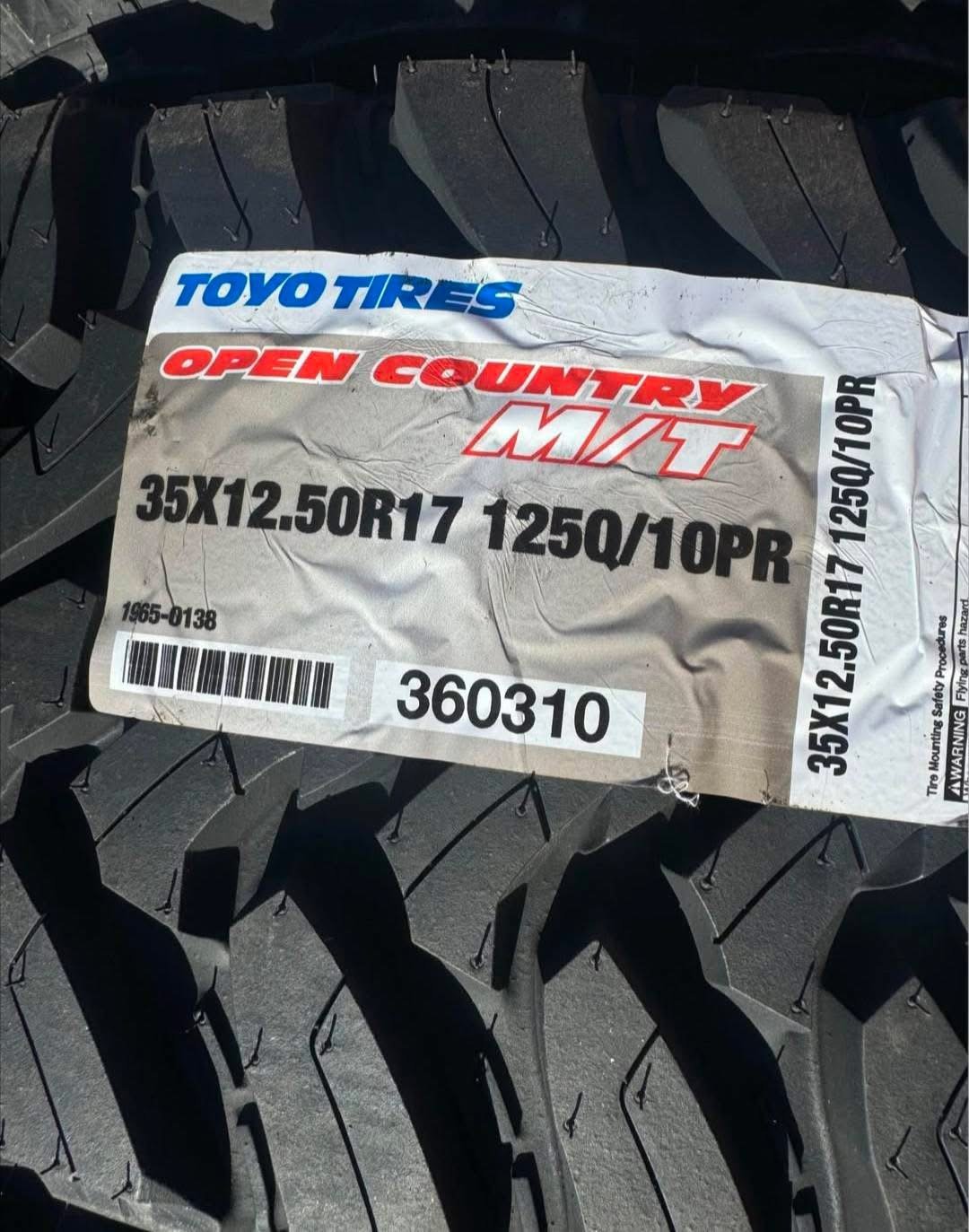 Set of 5 Brand New Toyo Open Country MT 35/12.50/17 Tires" - Image 8