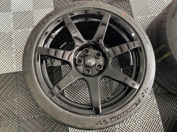OEM Ford set of GT350R carbon wheels, TPMS sensors, Michelin Cup 2 Tires and center caps. - Image 4