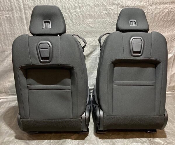 2015-2017 Ford Mustang GT Premium S550 Black Cloth Front Seats / Pair - Image 3