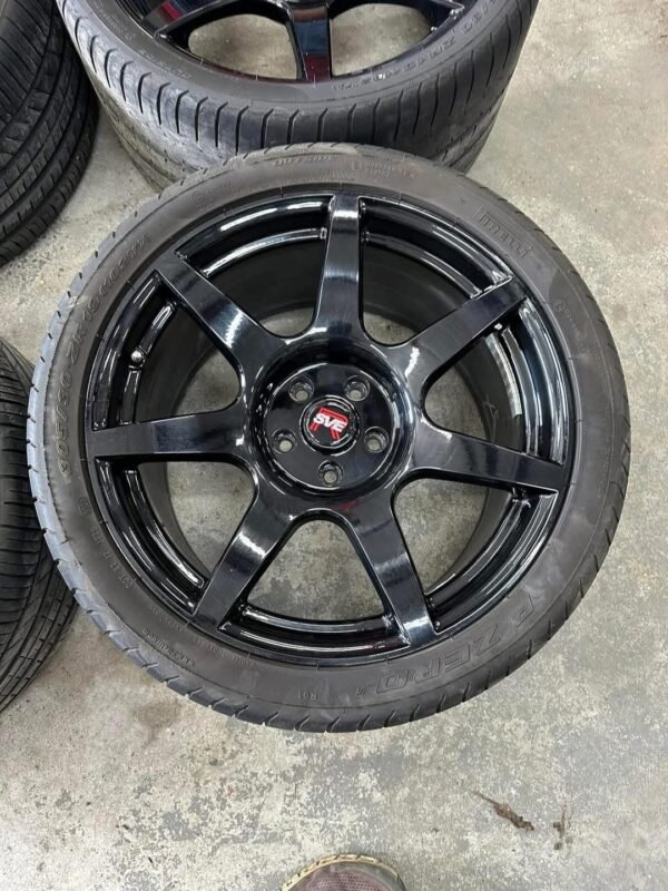 19x10 SVE GT350R replica wheels. 305/30r19 Pirelli P-Zeros on the rear. 295/30r19 Toyo prices on the front. - Image 4